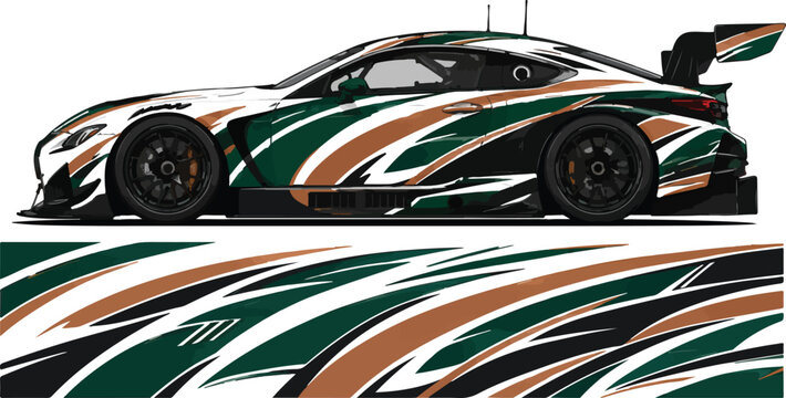 Racing Car with Colorful Stripes Design 6.