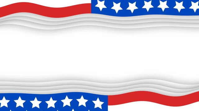 Patriotic American Flag Wavy Background for Independence Day and Memorial Day.