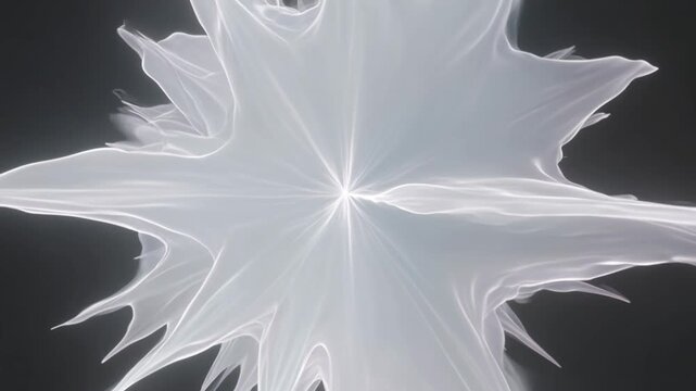 Abstract white glowing energy burst expanding on black background