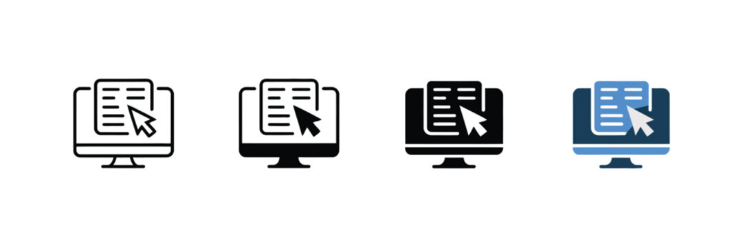 Computer screen displaying a document with a cursor selecting text, representing online data entry and digital information.