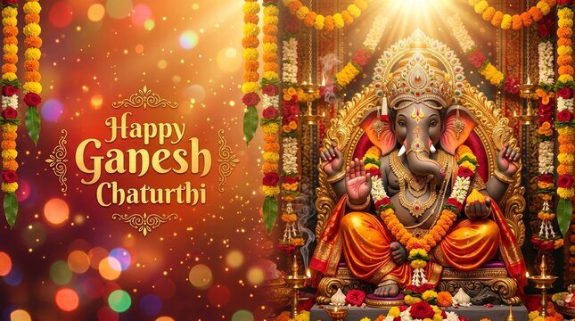 happy Ganesh Chaturthi background