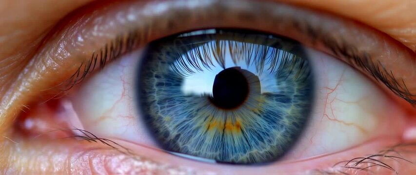 Detailed human eye close up