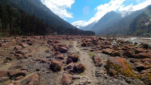 Beautiful Trekking Route Through Barun Valley In Makalu Trek.