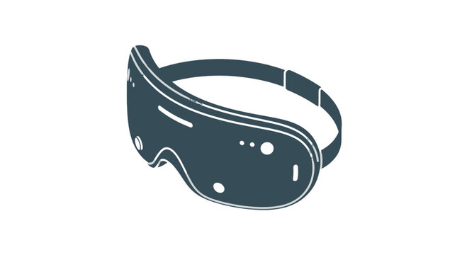 Virtual Reality Headset Goggles Modern Design.