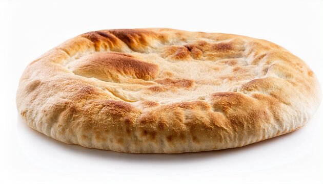 Whole Greek Pita Bread Isolated On White Background