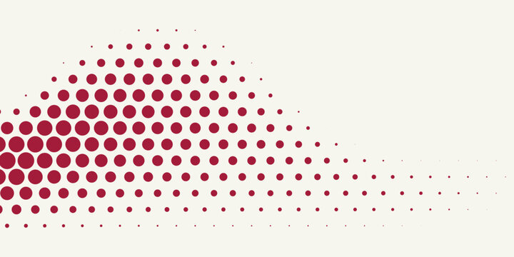 Red halftone abstract background with modern dots pattern for graphic design and digital wallpaper