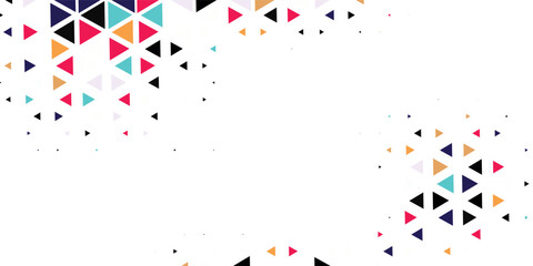 Obraz premium Vector modern seamless colorful geometry triangle pattern, color abstract geometric background, pillow multicolored print, retro texture, hipster fashion design