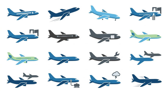 Collection of various aircraft in different styles.