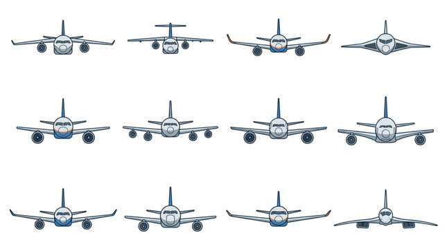 Collection of various aircraft landing gear designs.
