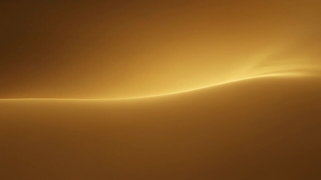 Abstract golden waves flowing with soft warm light
