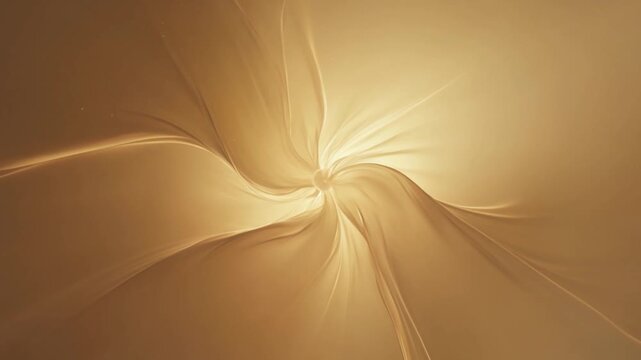 Ethereal golden waves of light spiraling in motion