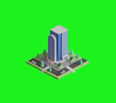 3d render of a modern building
