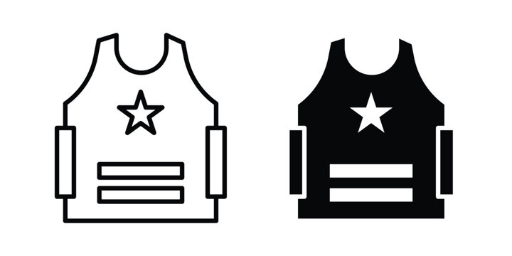 Bulletproof vest icon