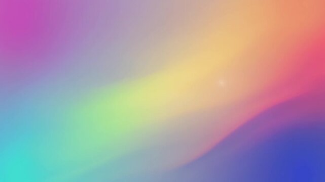 Photorealistic Seamless Loop of Smooth Rainbow Gradient Abstract Background with Soft Flowing Motion and Sparkles, Full HD Graphic Element