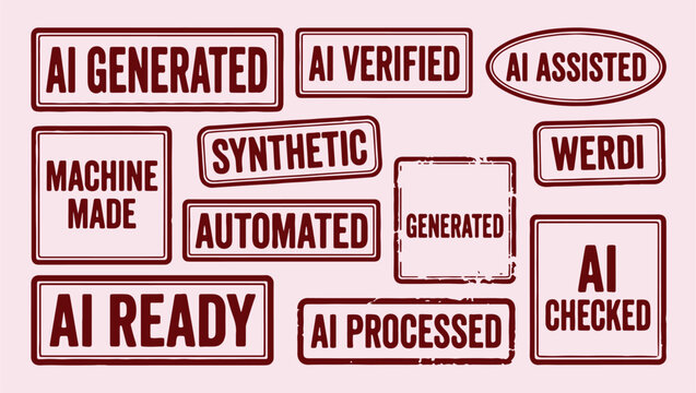 verification, automated intelligence mark, synthetic content stamp, verified process icon, machine learning pattern, ai processed background, digital verified labels, technology validation graphic
ai,