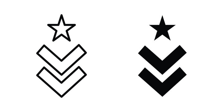 Military rank badge icon