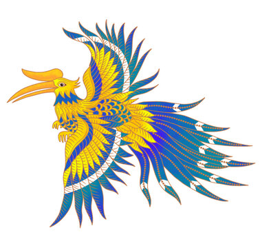 Batik Enggang motif illustration featuring the iconic hornbill bird and traditional Indonesian patterns