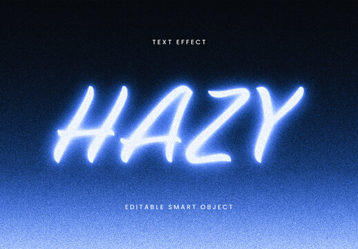 Hazy Grain Text Effect Mockup