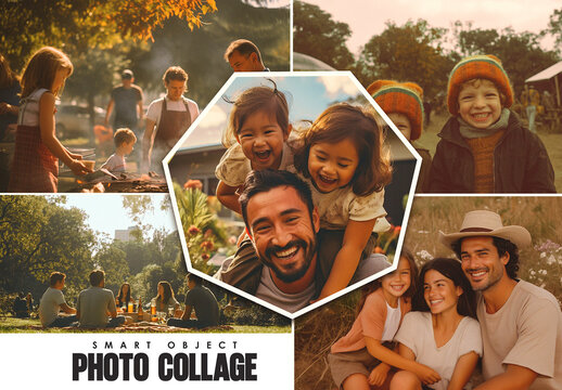 Photo Collage Effect Mockup