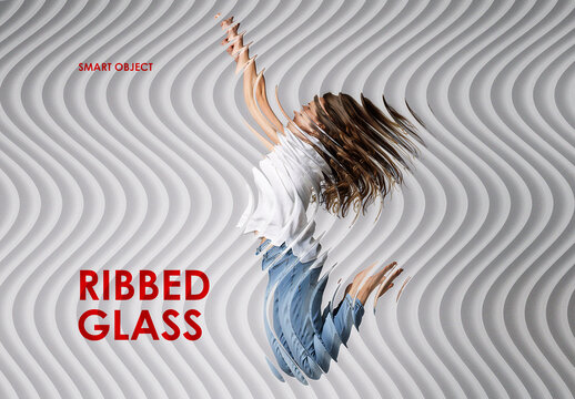 Ribbed Glass Photo Effect