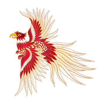 Elegant Batik Garuda illustration featuring Indonesia&rsquo;s iconic mythical bird with intricate traditional patterns