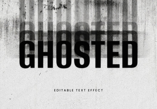 Ghosted Grunge Motion Blur Text Effect