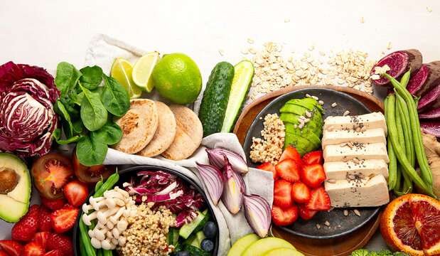 Health food for clean eating concept.