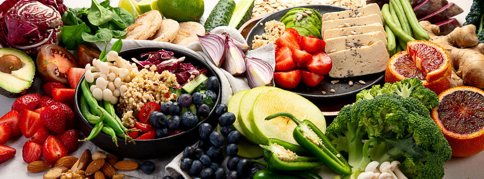Health food for clean eating concept.
