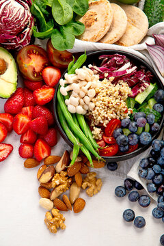 Health food for clean eating concept.