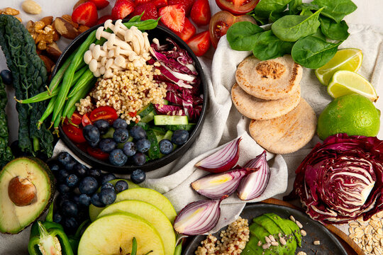 Health food for clean eating concept.
