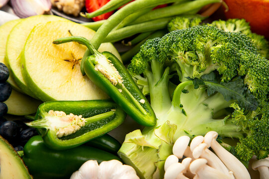 Clean eating and detox. Nutrition, diet, vegan food.