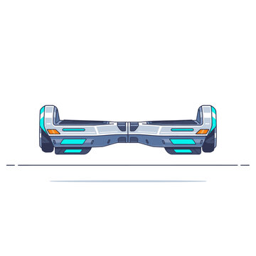 Futuristic sleek car design digital art modern vehicle concept illustration with neon blue lighting