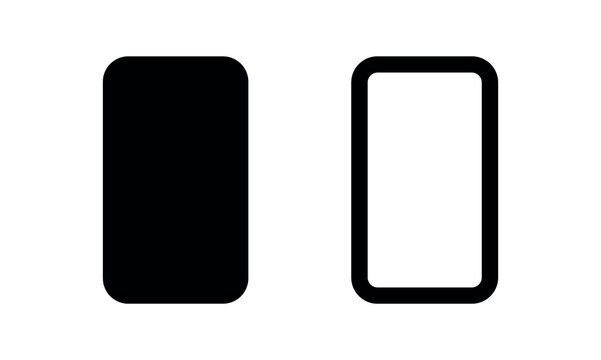 Black and White Icons of Rectangle