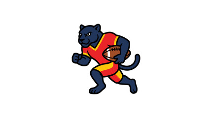 Fototapeta premium Black Panther Playing American Football.