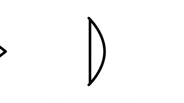 Animated archer icon showing shooting arrow motion for archery and action content