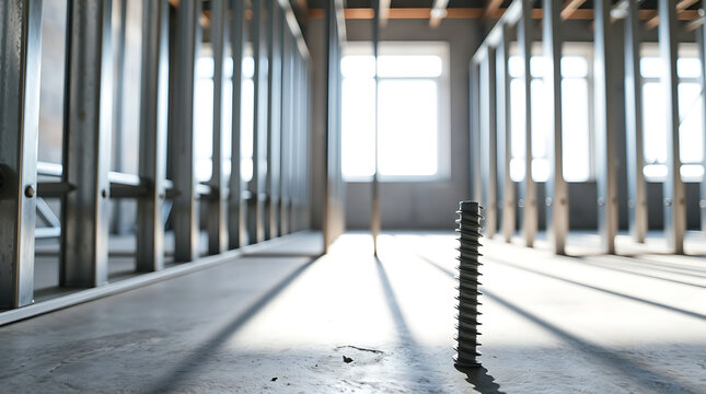 Industrial Stainless Steel Self Tapping Concrete Screw Inside Unfinished Room Real Estate Development Site