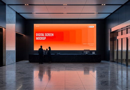 Indoor Large Digital Screen Mockup