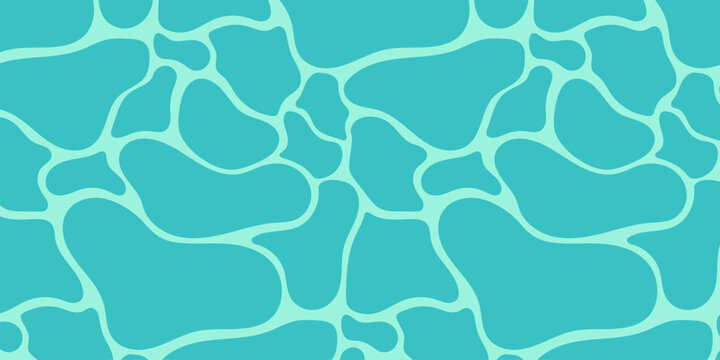 Blue water caustics texture seamless pattern with caustics background abstract