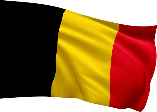 Belgium Flag PNG with Transparent Background, Waving National Flag of Belgium, Belgium Country Symbol for Travel, Geography, Culture and International Design