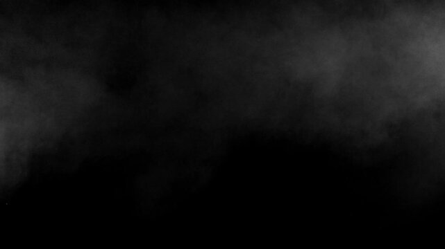 Super Slow Motion Shot of Flying Atmospheric Smoke, Isolated on Black Background , Filmed on High Speed Cinematic Camera at 1000 FPS