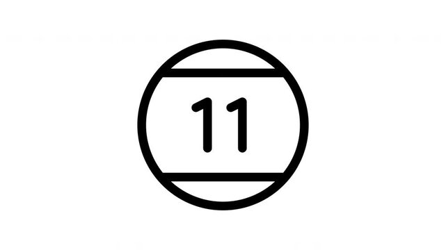 Animated billiard icon showing ball hit motion for sports and game content