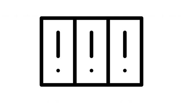 Animated binders icon showing alternating bounce motion for office and document organization