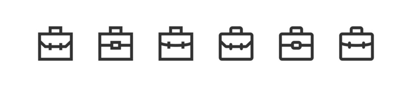 Business case icon. Work briefcase. Office portfolio. Editable stroke.