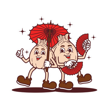 Cute Food Mascot Illustration Vector
