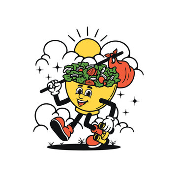 Cute Food Mascot Illustration Vector