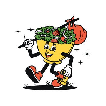 Cute Food Mascot Illustration Vector