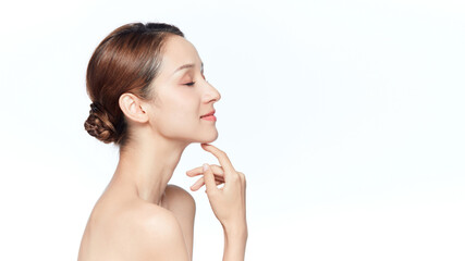 Young Woman Profile Portrait with Clear Skin © VuXuan