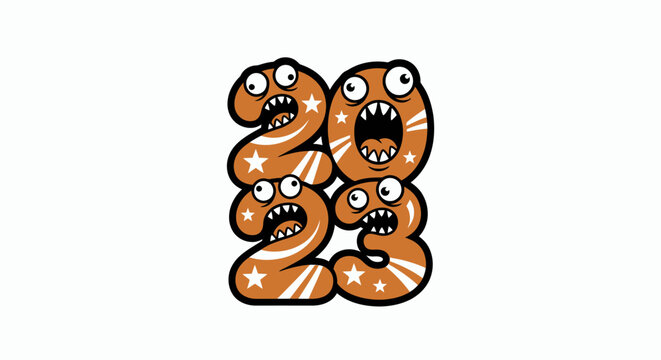 Cartoon worms with shocked expressions.