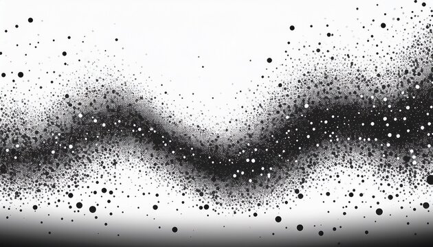 Vecteur Abstrait De Particules Noires Sur Fond Blanc Effet De Mouvement Dynamique