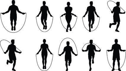 Person jumping rope in various styles © RUMA AKTHER